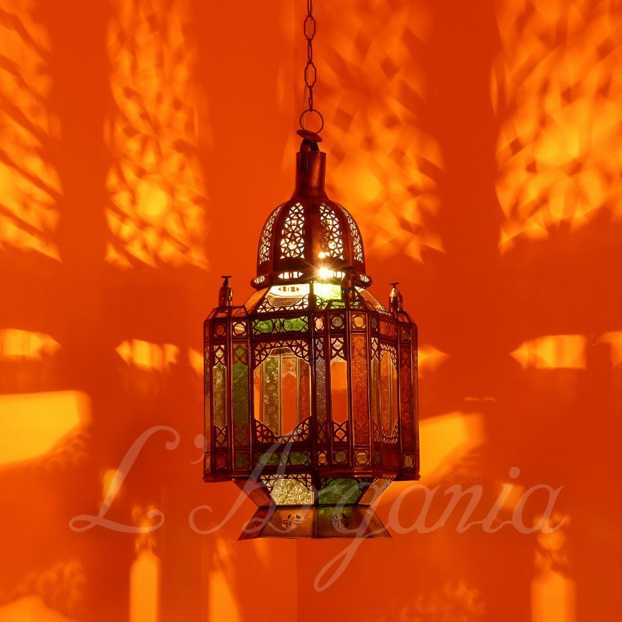 Moroccan Lanterns Andalus hanging light with artisan frame and soft decorative shine for welcoming spaces