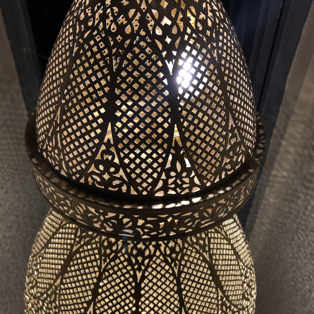 Brass Ceiling Light Ashraf showing a brass dome lamp profile with soft ceiling light and artisan finish