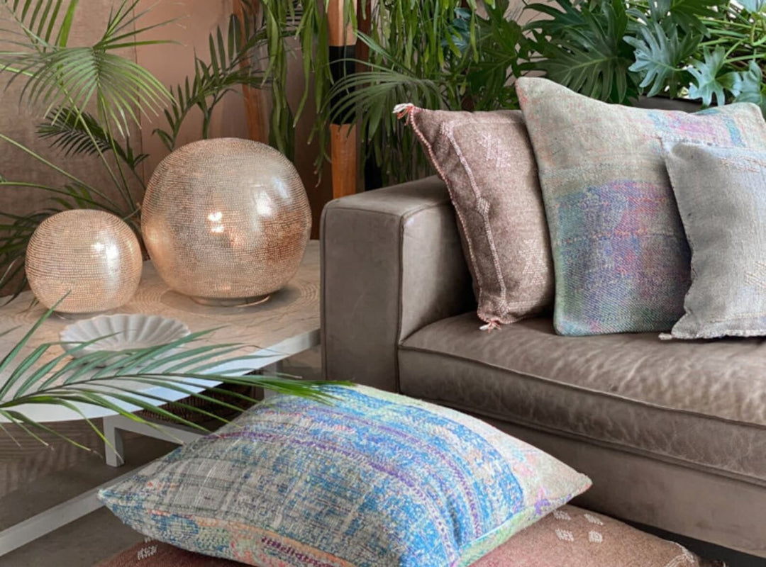 BRASS TABLE & FLOOR LAMP , KOORA
