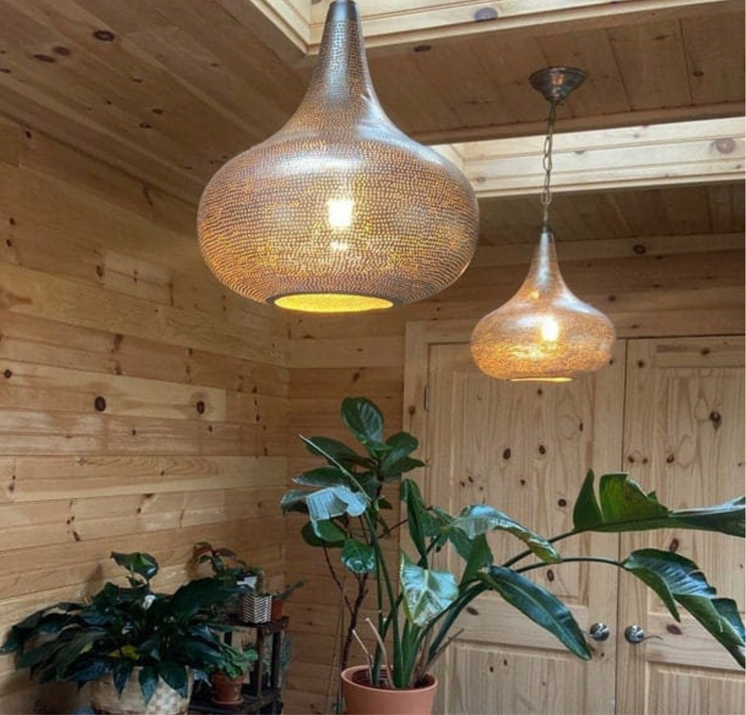 Iman ceiling mounted brass lamp with aged golden finish for warm corridor lighting and peaceful bedroom ambience.