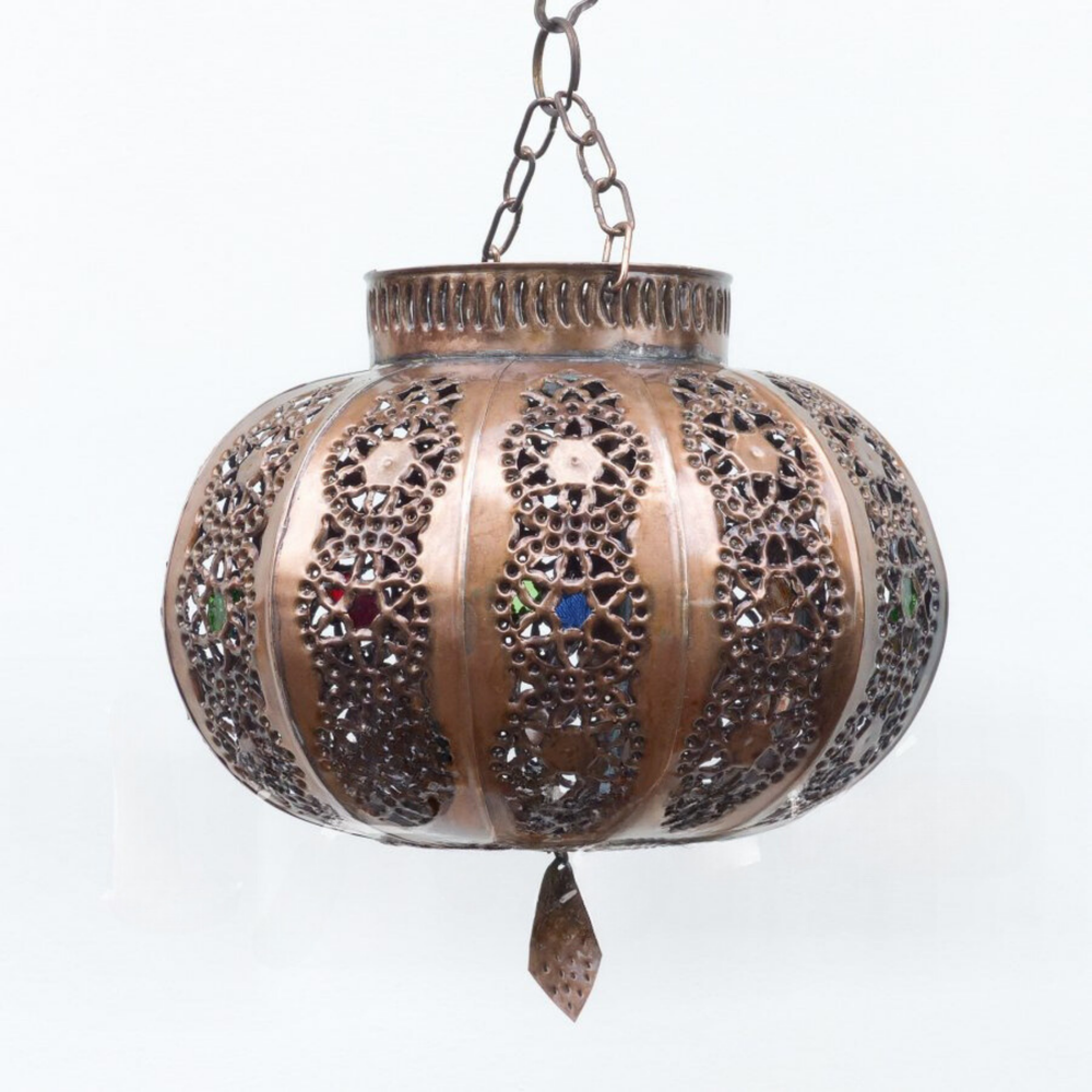 Moroccan Lanterns Layla S hanging style with a small frame and soft decorative light for cozy spaces