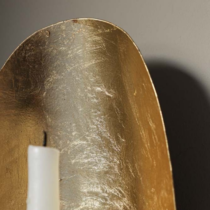 Brass Candle Holder Oval showing smooth oval shape, brass surface, and handmade Moroccan character for ambient decor